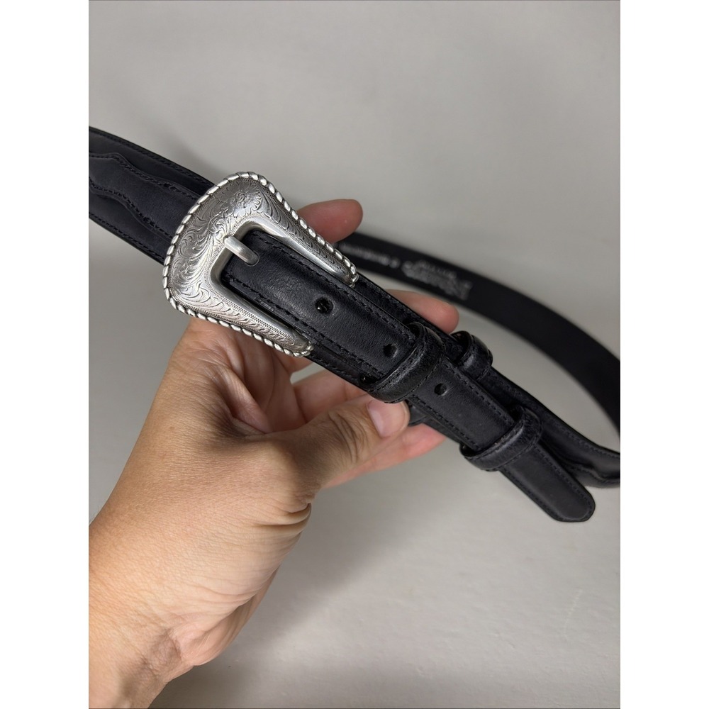 Nocona Belt Co Western Top Hand Black Ranger Leather Belt Size 42 N2476801
